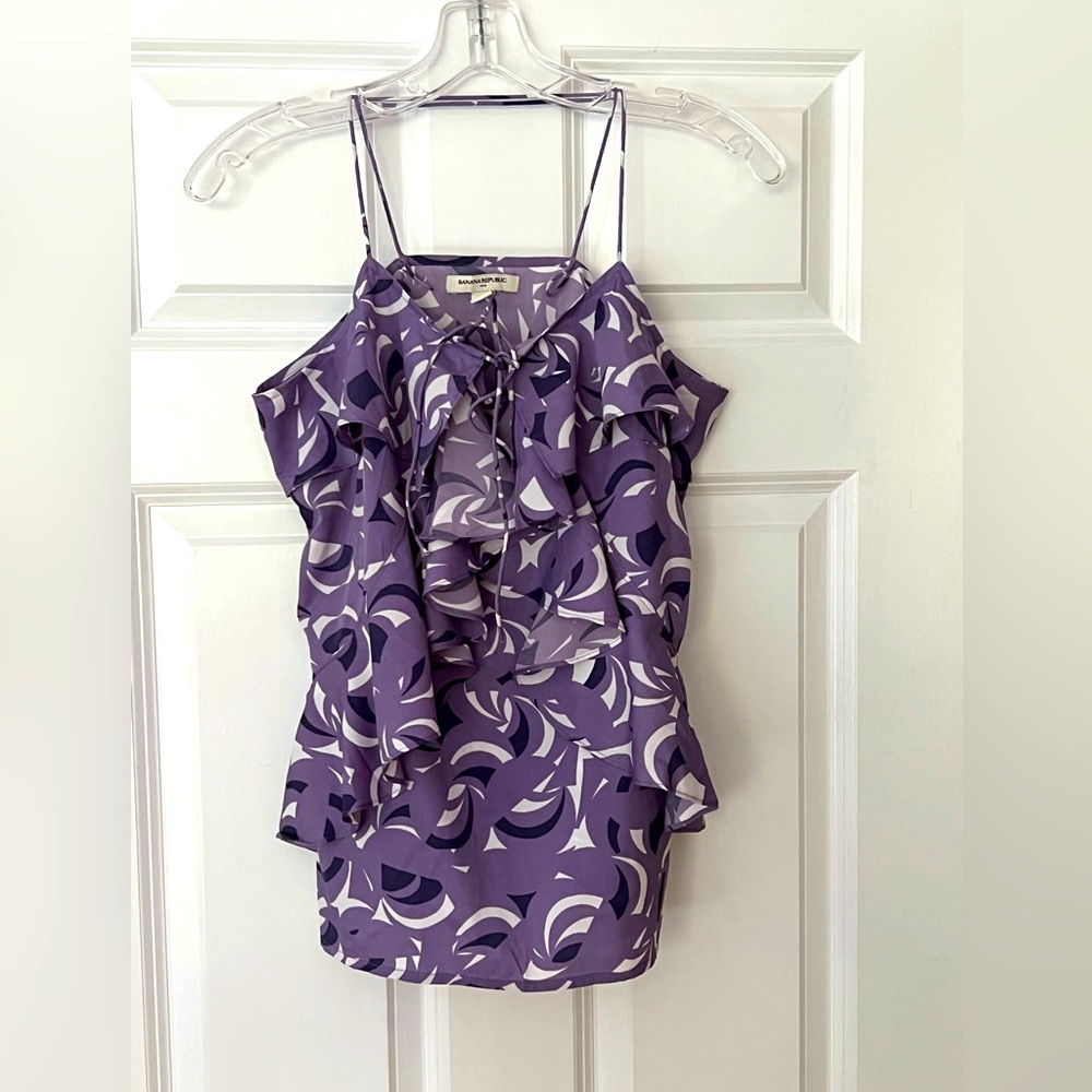 Spaghetti strap ruffled top Banana Republic